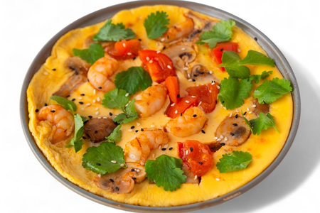 Омлет с креветкой