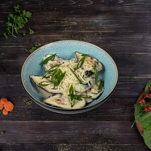 Мидии в сливочном соусе