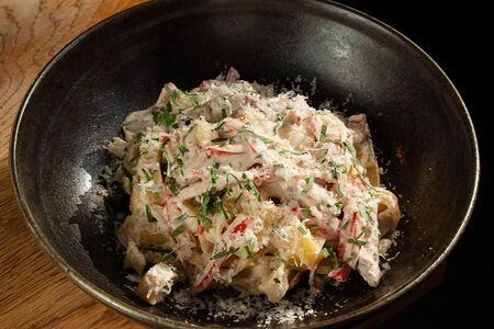 Тальятелле Делла Мамма с говядиной и перцем