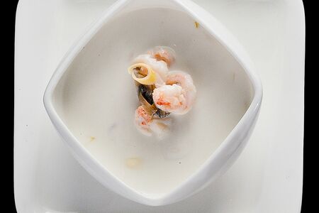 Суп с кокосовым молоком и креветками