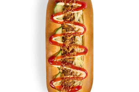 Хот дог с говяжьей колбаской