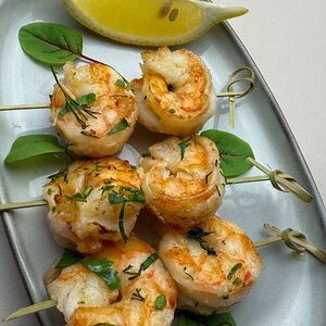 Креветки на мангале