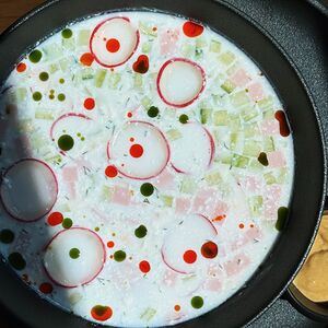 Окрошка на кефире 