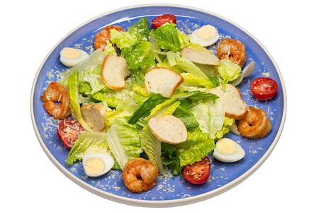 Салат Цезарь с креветками