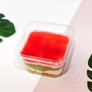 Трайфл Малиново-шпинатный