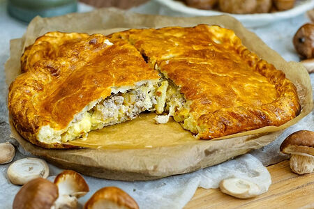  Пирог с грибами