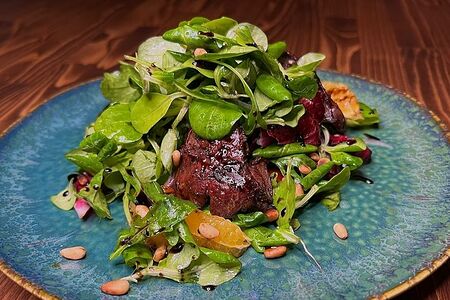 Куриная печень с апельсинами