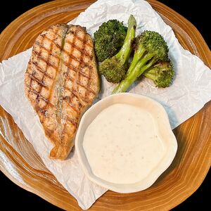 Запеченная семга на гриле