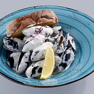 Мидии в сливочном соусе