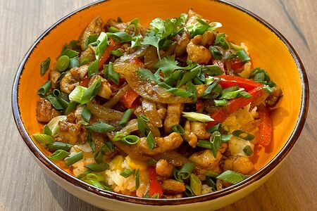 Тяхан с цыпленком