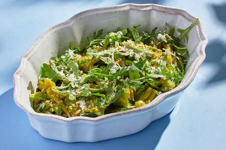 Паста Казаречче с брокколи и фисташкой