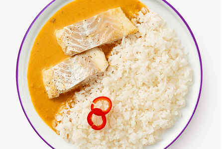 Кокосовый рис с треской в азиатском соусе Бк/в2в СиМ