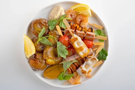 Мини-шашлычки из морепродуктов С собой