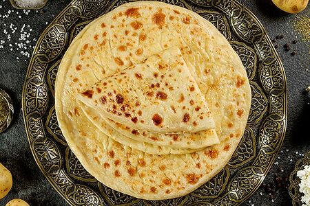 Хычины с картофелем и творогом