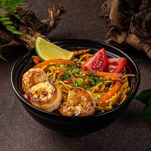 Рамен с креветками