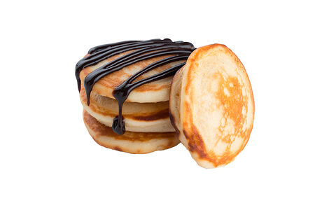 Оладушки с шоколадным топингом