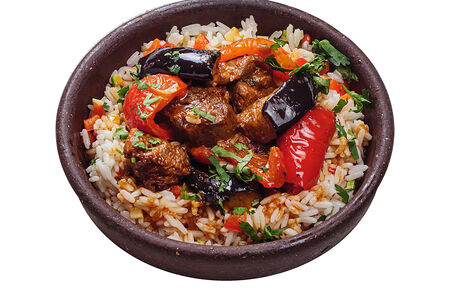 Баранина с рисом и овощами