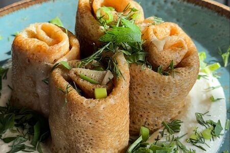 Блинчики с ветчиной и сыром