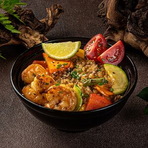 Тяхан с креветками