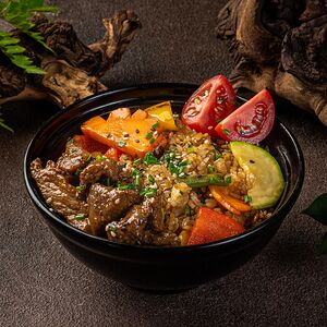 Тяхан с говядиной 