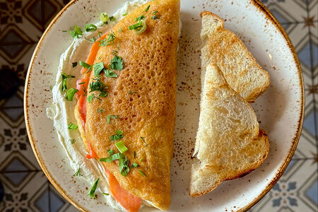 Омлет с семгой