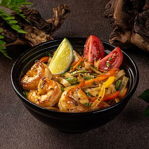 Удон с креветками