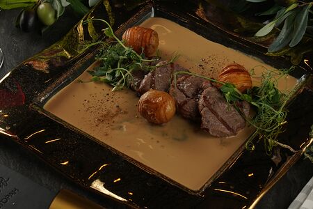 Тальята из теленка под кофейным соусом