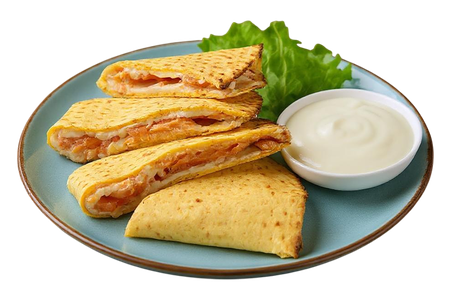 Кесадия с семгой