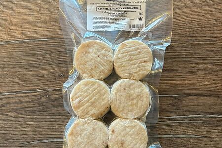 Котлеты из трески и кальмара