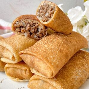 Блинчик с мясом и рисом