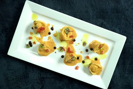 Равиоли с камчатским крабом