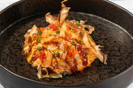 Запеченный рис с морепродуктами