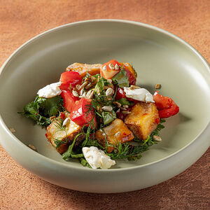 Салат из хрустящих баклажанов