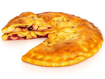Пирог с яблоком и вишней