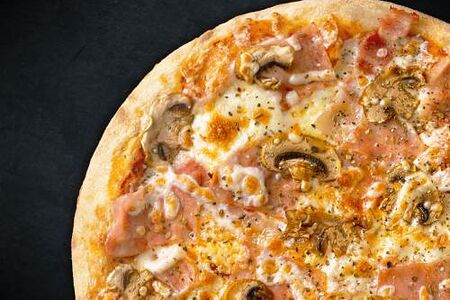 Мясная с грибами 25 см (тонкое тесто)