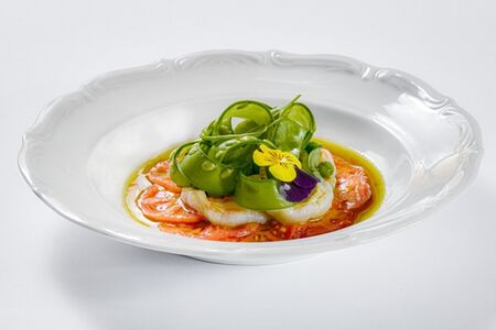 Севиче из креветок с томатами 