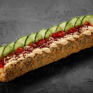 Хот-дог ролл с копченым лососем