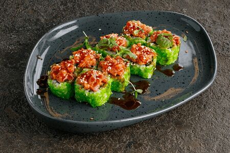 Тартар тунец-креветка темпура 