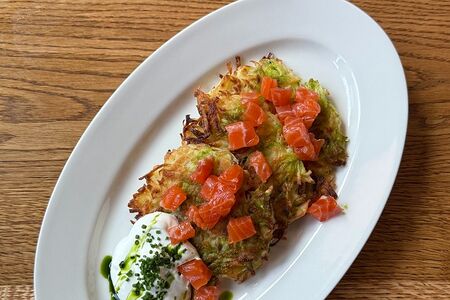 Драники с лососем 