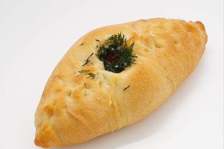 Расстегай с горохом и чесночным маслом