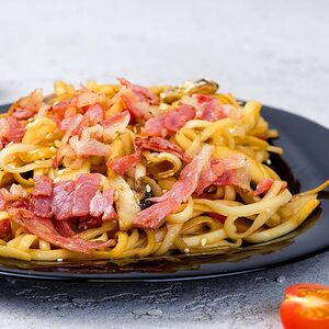 Паста с беконом