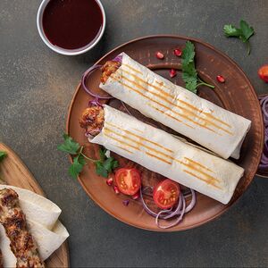 Шаурма с люля-кебабом из курицы