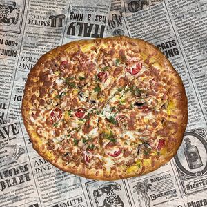 Пицца по-домашнему Курица с грибами