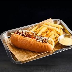 Хот дог с тунцом 