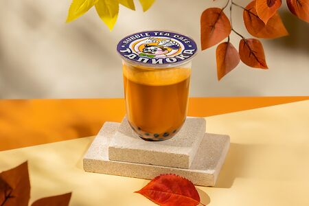 Тайский чай с сырной пенкой и тапиокой 