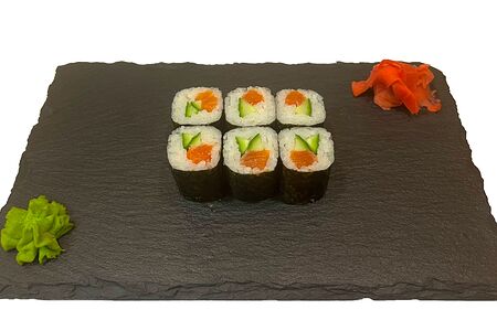 Мини-ролл Лосось и огурец