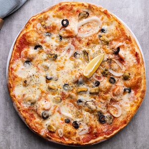 Пицца с морепродуктами