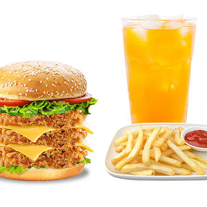 VIP Чикен филе бургер + фри + напиток на выбор 0,5