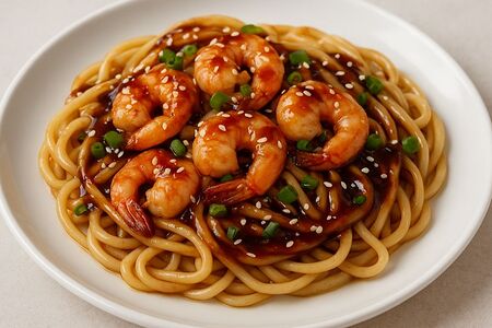 Лапша Удон с креветками