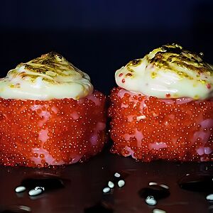 Запечённый ролл с креветкой
